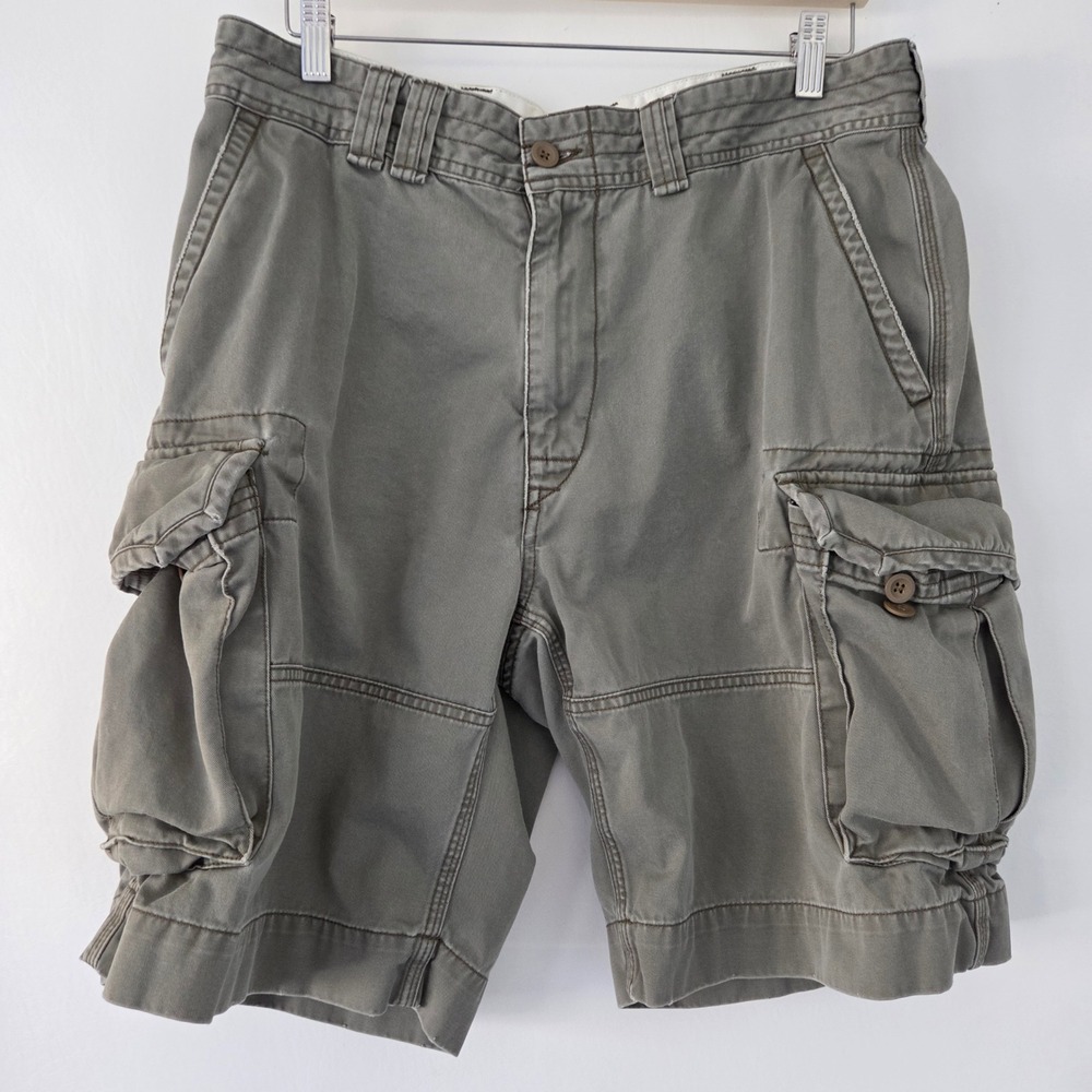 Polo Ralph Lauren‎ Cargo Shorts Khaki Tan Mens Size 34 Utility Pockets Cotton